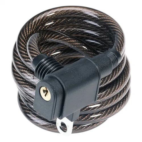 Spiralkabelschloss inkl. 2 Schlüssel inkl. Halterung für Sattelklemmbolzen L: 150 cm