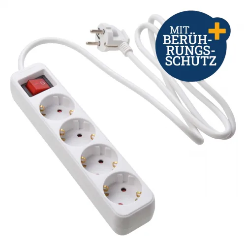 Steckerleiste, 4er, mit Schalt