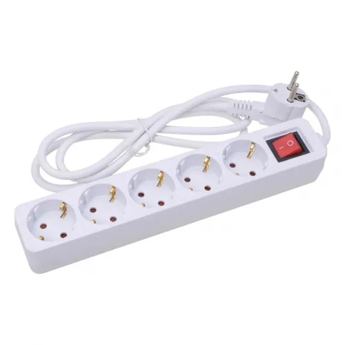 Steckerleiste, 5er, mit Schalt