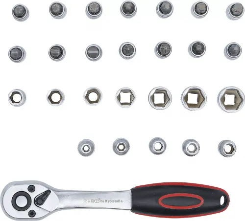 Steckschlüsselsatz, 6,3 (1/4), 27-tlg.