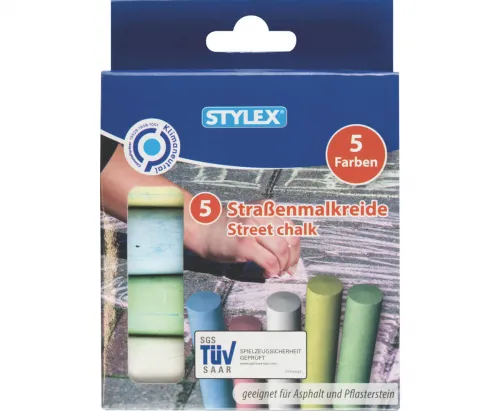 Straßenkreide 5er farbig