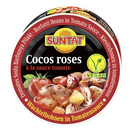 SUNTAT Wachtelbohnen in Tomatensoße vegan 280 g