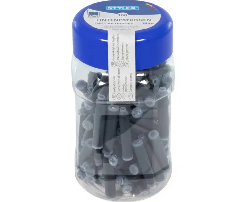 Tintenpatronen blau 100 Stück in Kunststoffbox