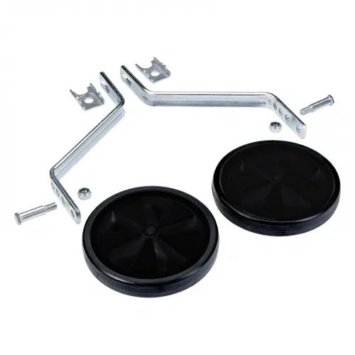 Universal-Stützräder für 16 bis 20 Kunststoffräder mit Vollgummireifen und Befestigungsteilen