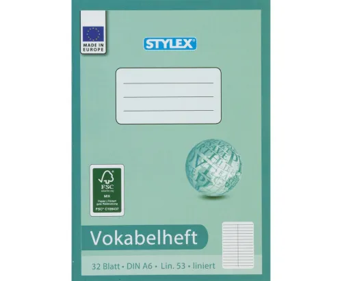Vokabelheft DIN A6 32 Blatt