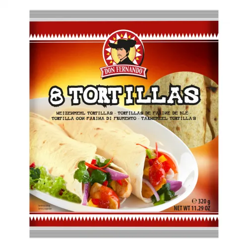 Weizenmehl Tortillas 320g (8x20cm)