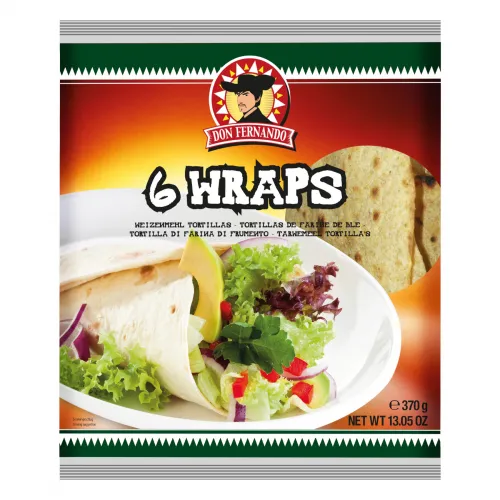 Wraps Weizenmehl Tortillas 370g (6x25cm)