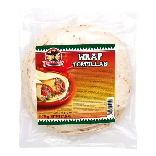 Wraps Weizenmehl Tortillas 770g (18x20cm)