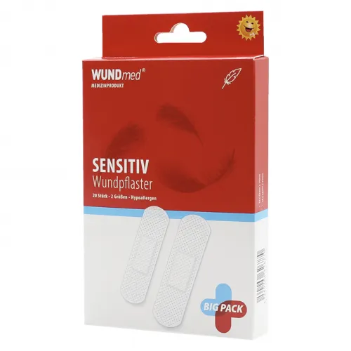 Wundpflaster Strips, 20er, sensitive hypoallergen